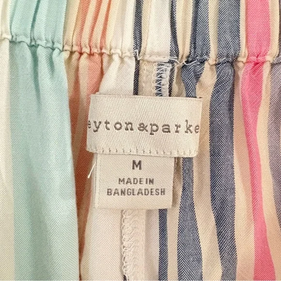 NWT Peyton & Parker Multicolor Striped Off the Shoulder Dress Medium - Picture 4 of 4